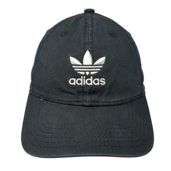 Adidas Slideback Baseball Cap Black One Size Adjustable Embroidered 6 Panel - Picture 1 of 9